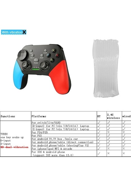 Siyah Hiçbir Paket-Bt 5.0 Kablosuz Gamepad Android Cep Cep Telefonu Kontrol Aksesuarları Minecraft Genshin Pubg Ppsspp Için Joystick Oyun Denetleyicisi (Yurt Dışından)