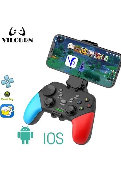Siyah Hiçbir Paket-Bt 5.0 Kablosuz Gamepad Android Cep Cep Telefonu Kontrol Aksesuarları Minecraft Genshin Pubg Ppsspp Için Joystick Oyun Denetleyicisi (Yurt Dışından)