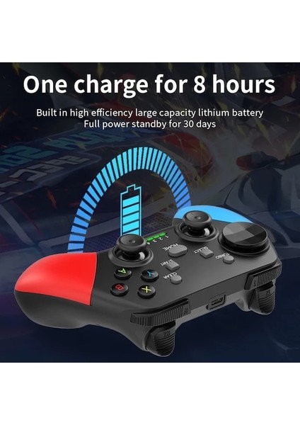 Beyaz Denetleyici-Anahtar Pro Pc Android Ios Tablet Için Kablosuz Bt Oyun Denetleyicisi Akıllı Tv Ps3 Ps4 Gamepad Turbo Titreşim Ile Joystick Kontrolü (Yurt Dışından)