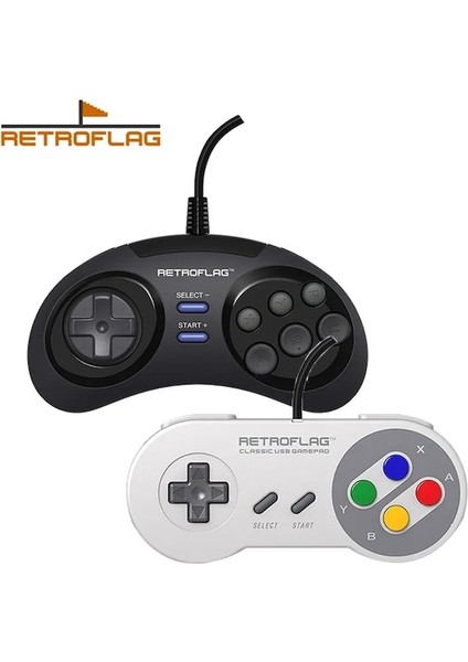 J ve Md Kontrolörleri-2pcs Klasik USB Kablolu Denetleyici Gamepad Kolu Raspberry Pi Windows Nintendo Anahtarı Için (Yurt Dışından)