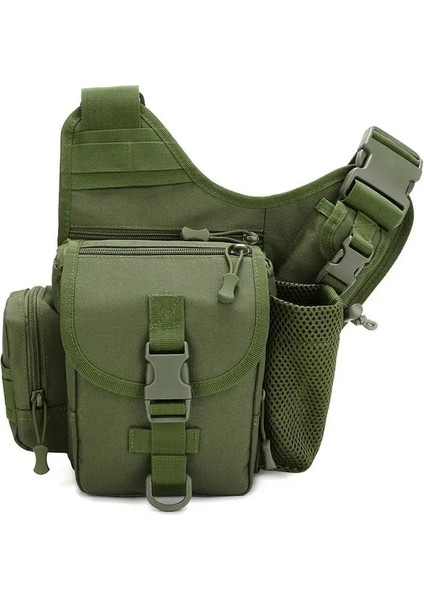 Ordu Yeşil-Askeri Taktik Omuz Çantası 900D Oxford Açık Kamera Göğüs Messenger Çanta Bel Paketi Tırmanma Kamp Trekking Avcılık Paketi (Yurt Dışından)