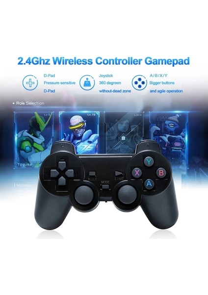 2 Adet-2 Adet 2.4g Kablosuz Denetleyici Oyun Denetleyicisi Gamepad Konsolu Android Pc Linux Windows 98 2000 M8 GD10 G11 Video Oyunu Oyuncu (Yurt Dışından)