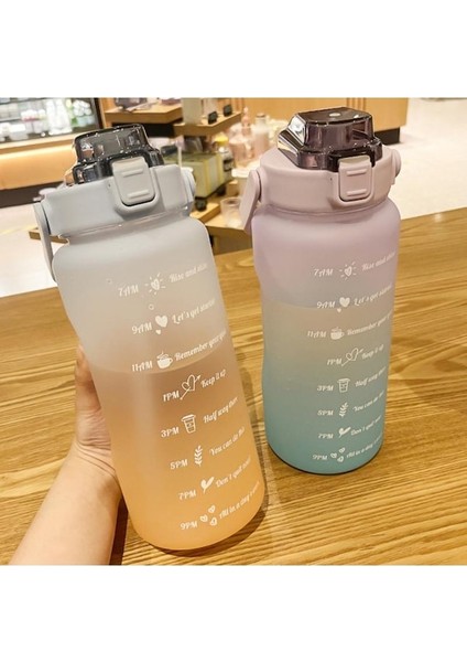 2l Taşınabilir Outdoor Seyahat Spor Zaman Işaretli Su Şişesi Mavi (Yurt Dışından) fiyatları