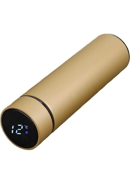 Xcj LED Sıcaklık Göstergeli Akıllı Vakumlu Yalıtımlı Termos 500ML Gold (Yurt Dışından)