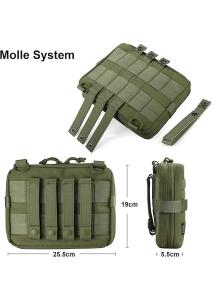 Siyah Taktik Molle Kılıfı Askeri Tıbbi Edc Emt Ilk Yardım Çantası Acil Durum Paketi 1000D Naylon Avcılık Yürüyüş Kemer Çantaları Su Geçirmez (Yurt Dışından)