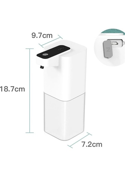 Otomatik Sabunluk-Otomatik Sensörlü Sıvı Sabunluk Banyo Köpük Sabunluk Fotoselli Bulaşık Sabunu Dispenseri Elektrikli El Serbest Sabun Pompası (Yurt Dışından)