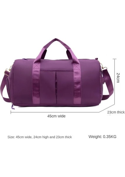 Menekşe-Açık Su Geçirmez Naylon Spor Spor Çantaları Erkek Kadın Eğitim Spor Seyahat Çantası Yoga Mat Spor Çantası Ayakkabı Bölmesi Ile (Yurt Dışından) indirimleri