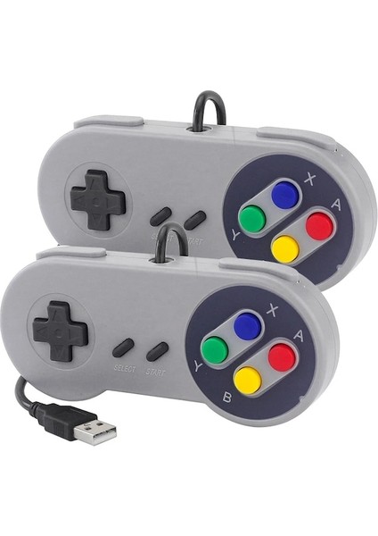 2 Adet-Kablolu USB Oyun Denetleyicisi Gamepad Retro Joypad Siyah Gri Gamepad Pc Için Nespi 4 4 Kılıf Için Ahududu Pi 5/4/3b + (Yurt Dışından)