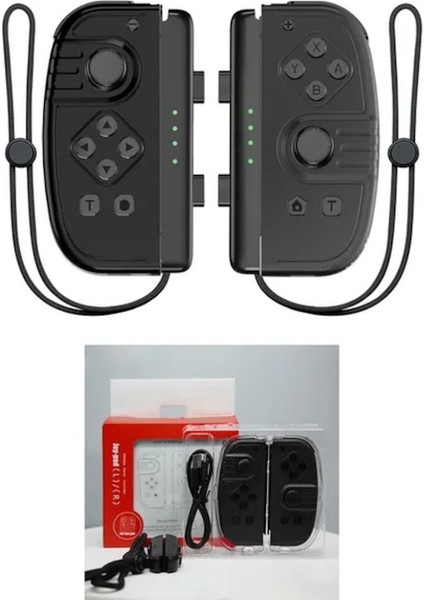 Siyah-Joypad Anahtarı Joystick Denetleyici 6 Eksen Gyro Kablosuz Gamepad Turbo Joy Con Ile Nintendo Anahtarı Denetleyicisi Için Anahtar Kontrolü (Yurt Dışından)