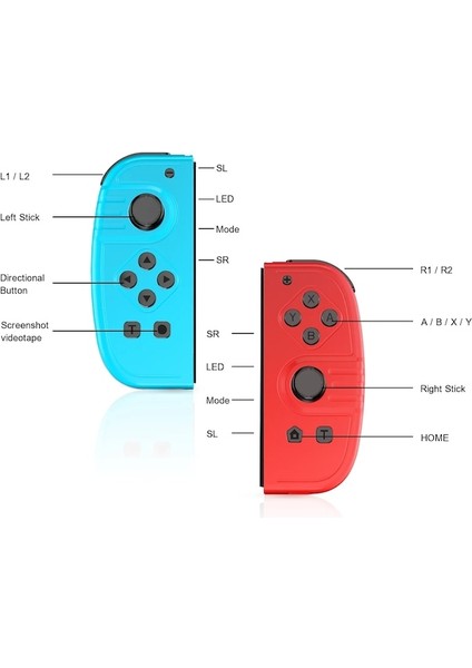 Siyah-Joypad Anahtarı Joystick Denetleyici 6 Eksen Gyro Kablosuz Gamepad Turbo Joy Con Ile Nintendo Anahtarı Denetleyicisi Için Anahtar Kontrolü (Yurt Dışından)