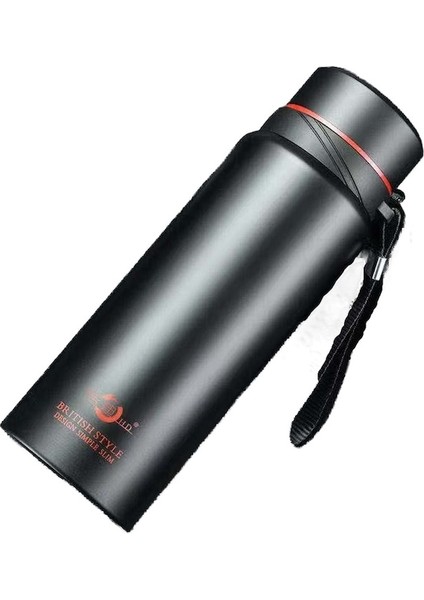 Hyt-Outdoor 304 Paslanmaz Çelik Termos Bardak Outdoor Spor Su Şişesi Büyük Kapasiteli 1000 ml - Siyah (Yurt Dışından)