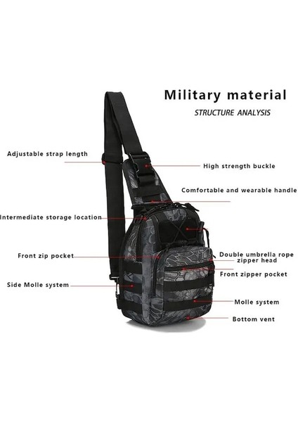 02 Siyah-Askeri Taktik Omuz Çantası Kamp Açık Sling Çanta Avcılık Balıkçılık Çanta Sağ Sol Ayarlanabilir Yürüyüş Trekking Sırt Çantası (Yurt Dışından) indirimleri