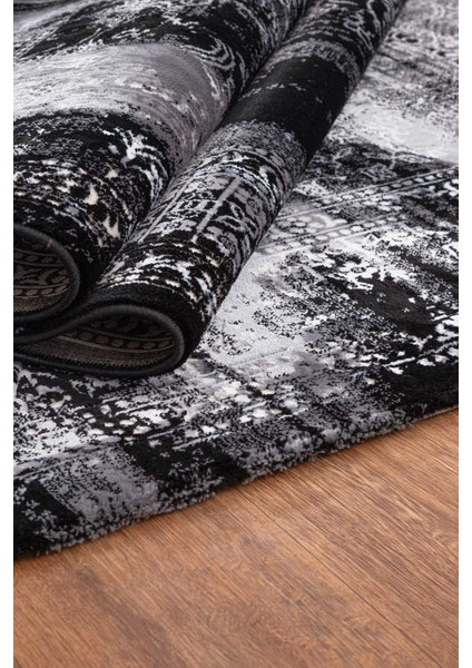 Lynosse Siyah Halı Yumuşak Oturma Odası Salon Çocuk Odası Mutfak Halısı P0307 150 x 230 modelleri