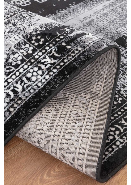 Lynosse Siyah Halı Yumuşak Oturma Odası Salon Çocuk Odası Mutfak Halısı P0307 150 x 230 indirimleri