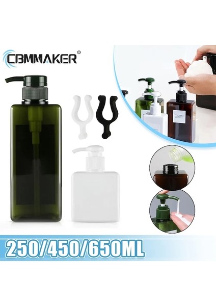 1 Pc Yeşil 650 ml Sabunluk Şişe Köpük Şampuan Şişesi Doldurulabilir Pompa Şişe Şampuan Vücut Yıkama Losyonu Şişesi Köpük Konteyner Banyo Için (Yurt Dışından)