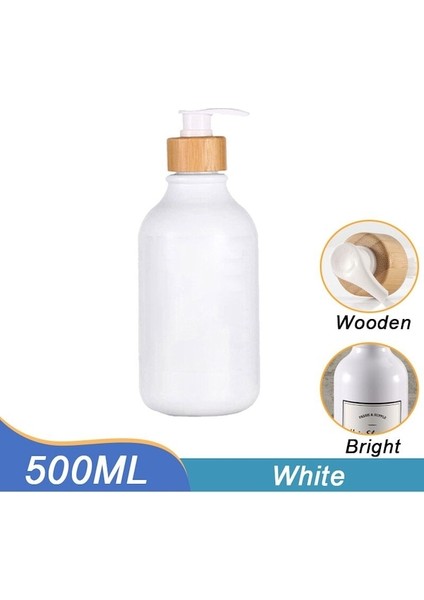 MATTE-WHITE500ML-500ML Sabunluk Buzlu Doldurulabilir Şampuan Pompası Şişesi Sabun Losyon Kabı Sabun Pompası El Yıkama Banyo Aksesuarları (Yurt Dışından)