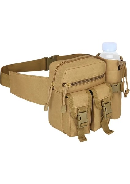 Yeni Haki-Açık Erkekler Taktik Bel Çantası Su Geçirmez Naylon Ordu Askeri Kesesi Militaire Yürüyüş Avcılık Bolsa Militar Spor Çok Fonksiyonlu Çanta (Yurt Dışından)