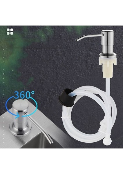 Sabunluk Pompa Kafası Uzatma Tüpü Kiti Lavabo Dahili 304 Paslanmaz Çelik Mutfak Lavabo Banyo Aksesuarları (Yurt Dışından) fiyatları