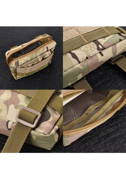 Siyah-Askeri Molle Kılıfı Taktik Kemer Bel Çantası Açık Spor Su Geçirmez Telefon Çantası Bisiklet Edc Aracı Cep Avcılık Fanny Paketi (Yurt Dışından) fırsatları