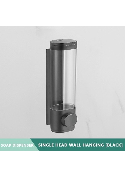 Siyah Tek Kafa Duş Manuel Pres El Sabunluk Tek Çift Kafa Duvara Monte El Dezenfektanı Şişesi Şampuan Banyo Sabun Dispe (Yurt Dışından)