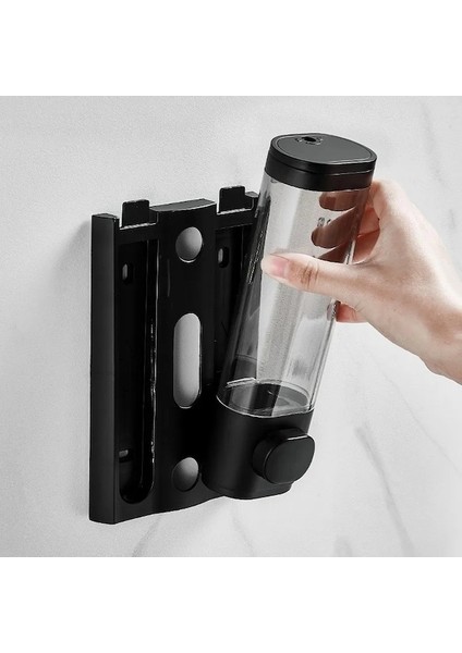 Siyah Tek Kafa Duş Manuel Pres El Sabunluk Tek Çift Kafa Duvara Monte El Dezenfektanı Şişesi Şampuan Banyo Sabun Dispe (Yurt Dışından) indirimleri