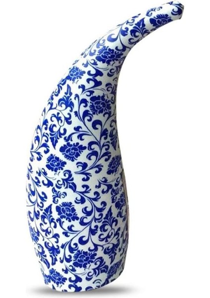 Mavi Beyaz Porselen-Dokunmasız Otomatik Sensör Sıvı Sabunluk Hareket Ev Mutfak 300 ml Banyo Aksesuarları Sabunluk (Yurt Dışından)