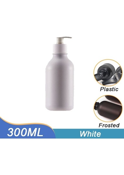 BUZLU-BEYAZ-300ML-300/500ML Sabunluk Kalınlaştırılmış Doldurulabilir Şampuan Pompası Şişesi Losyon Kabı Sabun Pompası Tankı El Yıkama Banyo Aksesuarları (Yurt Dışından)