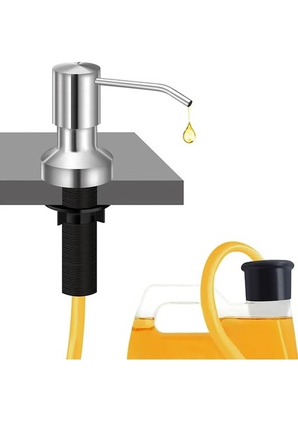 Chorme-Siyah/gümüş Mutfak Sıvı Sabunluk Çelik + Abs Plastik Lavabo Dahili Sıvı Pompası Uzatma Dispenser Pompası Şişeye Bağlayın (Yurt Dışından) fiyatları