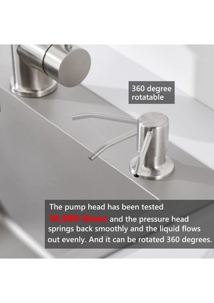 Chorme-Siyah/gümüş Mutfak Sıvı Sabunluk Çelik + Abs Plastik Lavabo Dahili Sıvı Pompası Uzatma Dispenser Pompası Şişeye Bağlayın (Yurt Dışından) fırsatları