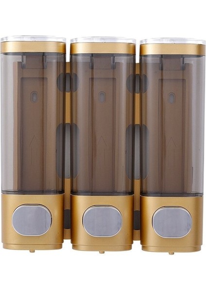 Altın Üçlü Kafa-Sıvı Sabunluk Duş Duvara Monte Tek/çift/üçlü 300ML Duş Sabunluk No Matkap Banyo Aksesuarları (Yurt Dışından)