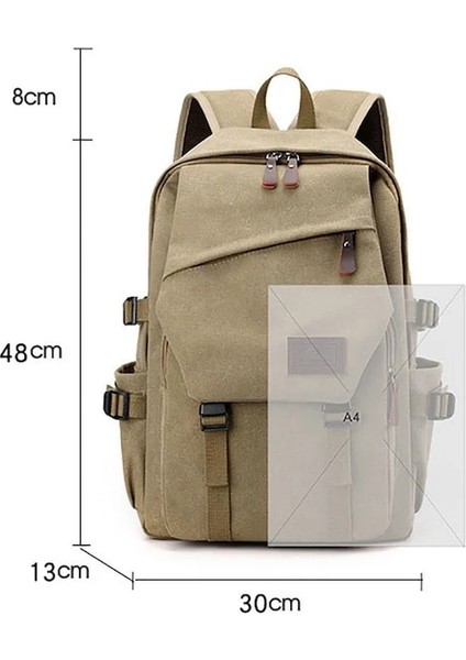 Gri-Olylan Yeni Kanvas Sırt Çantası Erkek Sırt Çantası Yüksek Kapasiteli Öğrenci Sırt Çantası Banliyö Sırt Çantası 15.6 Inç Bilgisayar Çantası (Yurt Dışından) modelleri