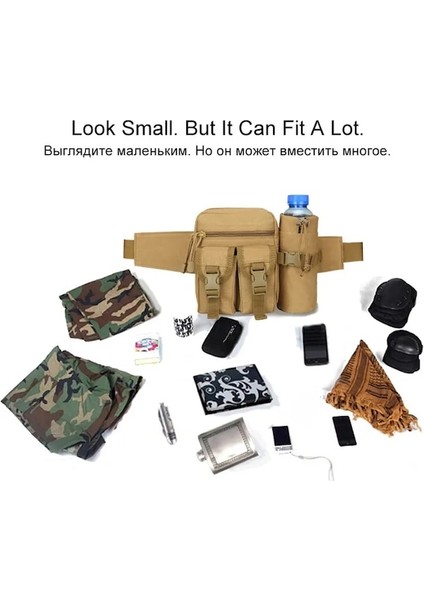 Yeni Haki-Açık Erkekler Taktik Bel Çantası Su Geçirmez Naylon Ordu Askeri Kesesi Militaire Yürüyüş Avcılık Bolsa Militar Spor Çok Fonksiyonlu Çanta (Yurt Dışından) fırsatları