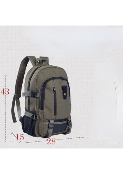 Yeşil-Dağcılık Çantası Sırt Çantası Erkekler Için Tuval Büyük Kapasiteli Lise Sırt Çantaları Açık Seyahat Kamp Çantası Bilgisayar Çantası (Yurt Dışından) fırsatları