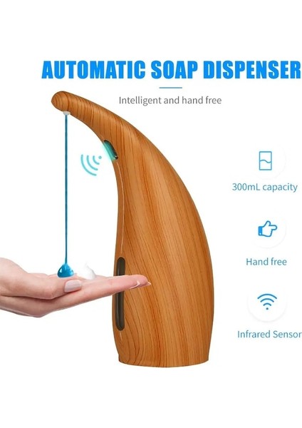 Mavi Beyaz Porselen-Dokunmasız Otomatik Sensör Sıvı Sabunluk Hareket Ev Mutfak 300 ml Banyo Aksesuarları Sabunluk (Yurt Dışından) indirimleri