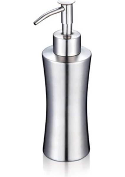 Düz - 390ML-304 Paslanmaz Çelik El Sabunu Şişesi Sabunluk Duş Losyonu Şampuan Temizleyici El Yıkama Şişesi (Yurt Dışından)