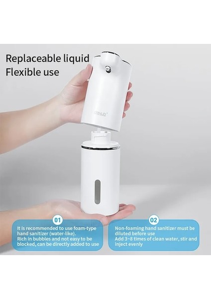 Sabunluk 2-Otomatik Köpük Sabunluklar Banyo Akıllı Yıkama El Makinesi USB Şarjlı Beyaz Yüksek Kaliteli Abs Malzeme (Yurt Dışından) indirimleri