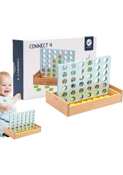 4 In A Line Oyun Yedek Diskler Ahşap Klasik 4 Strateji Kurulu Familygames Çocuklar Için Genç Yetişkinler Bulmaca Oyuncakları Parti Bingo (Yurt Dışından)