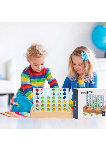 4 In A Line Oyun Yedek Diskler Ahşap Klasik 4 Strateji Kurulu Familygames Çocuklar Için Genç Yetişkinler Bulmaca Oyuncakları Parti Bingo (Yurt Dışından)
