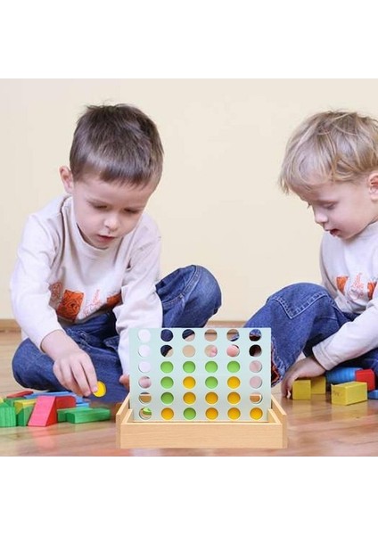 4 In A Line Oyun Yedek Diskler Ahşap Klasik 4 Strateji Kurulu Familygames Çocuklar Için Genç Yetişkinler Bulmaca Oyuncakları Parti Bingo (Yurt Dışından)