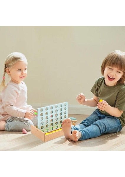 4 In A Line Oyun Yedek Diskler Ahşap Klasik 4 Strateji Kurulu Familygames Çocuklar Için Genç Yetişkinler Bulmaca Oyuncakları Parti Bingo (Yurt Dışından)