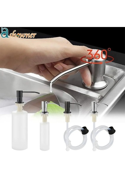 Tip 4-Mutfak Lavabo Sıvı Sabunluk Pompaları Paslanmaz Çelik Kafa Lavabo El Losyonu Sabunluklar Tüp Hortumlu Şişe Aksesuarları (Yurt Dışından) indirimleri
