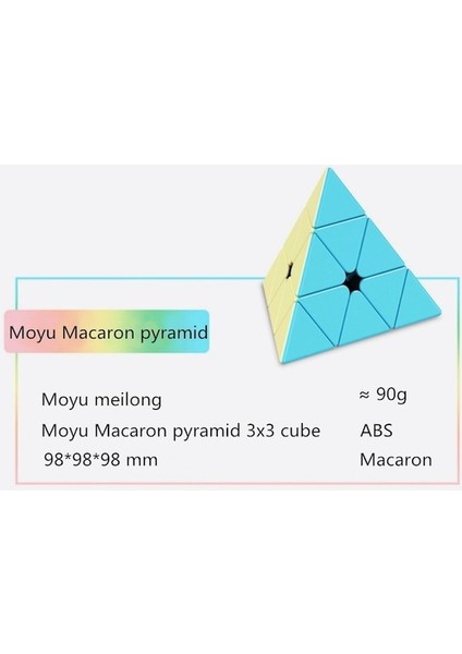 Macaron Piramit-Moyu Macaron Sihirli Küp 3x3 Hız Bulmaca Sihirli Küp Moyu 3x3 Bulmaca Cubo Magico Çocuklar Için Güzel Eğlenceli Oyuncaklar Oyun Küpleri (Yurt Dışından)