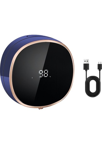 Mavi Duvara Monte Otomatik Sabunluk LED Sıcaklık Göstergesi Fotoselli Elektrikli Kızılötesi Sensör Sıvı Köpük Banyo Dispenserleri (Yurt Dışından)