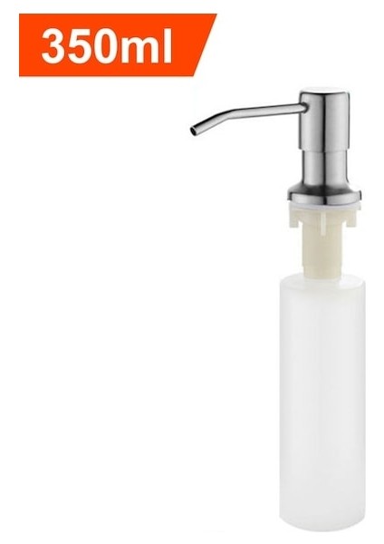 350 ml Gümüş Mutfak Lavabo Sıvı Sabunluk Banyo Şampuanı Losyon Basın Pompaları Dahili Lavabo Sabunluk Uzatma Hortum Şişesi Ile (Yurt Dışından)