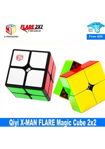 Siyah-Qiyi Xmd Flare 2x2 Manyetik Sihirli Hız Küp Etiketsiz Profesyonel Bulmaca Fidget Oyuncaklar Qiyi X-Man Flare 2 M Cubo Magico (Yurt Dışından) fiyatları