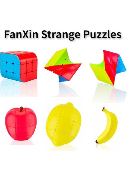 Fanxin Blokları Siyah- Picube Fanxin Meyveleri Garip Şekilli 3x3 Küp Yüksek Hızlı Küpler Bulmaca Sihirli Profesyonel Öğrenme ve Eğitim Cubos Çocuk Oyuncakları (Yurt Dışından)