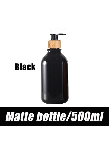 MATTE-BLACK-500ML-300/500ML Bambu Pompalı Bulaşık Sabunu Şişesi Mutfak Doldurulabilir Kavanoz Sıvı Sabunluk Dekor Için El Sabunu Losyon Kabı (Yurt Dışından)