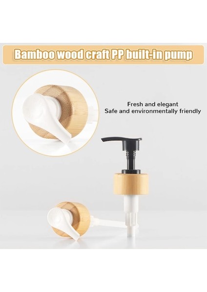 MATTE-BLACK-500ML-300/500ML Bambu Pompalı Bulaşık Sabunu Şişesi Mutfak Doldurulabilir Kavanoz Sıvı Sabunluk Dekor Için El Sabunu Losyon Kabı (Yurt Dışından)