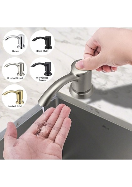 Yağ Ovuşturdu Bronz-Nikel Sabunluk Siyah Mutfak Lavabo Sayacı Sıvı Sabunluk Şişe Mutfak Aksesuarları 500 ml Dahili Pompalar (Yurt Dışından)