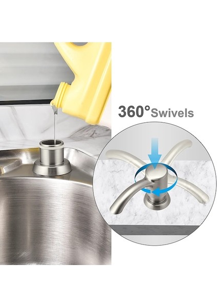 Yağ Ovuşturdu Bronz-Nikel Sabunluk Siyah Mutfak Lavabo Sayacı Sıvı Sabunluk Şişe Mutfak Aksesuarları 500 ml Dahili Pompalar (Yurt Dışından)